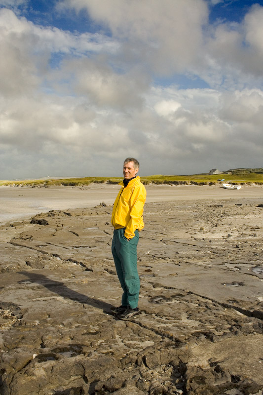 Mark on the beach on Inishmore.