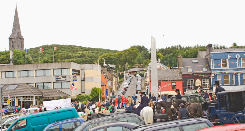 Parade in Clifden honoring Alcock & Brown - it was the anniversary of their historic flight - and everyone was in 1920's dress.