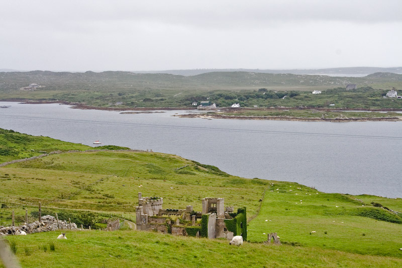 Cycling up the Sky Road near Clifden.