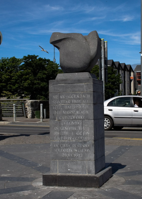 Columbus Monument - Columbus set sail for the new world from Galway.