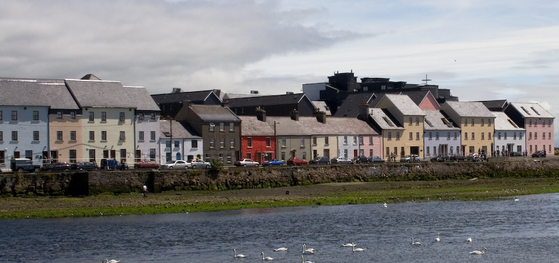 Colorful Galway Harbor.