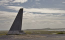 The Alcock & Brown monument - their historic first flight across the Atlantic (eight years before Lindbergh) landed in the bog behind the monument.