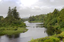 The Ballynahinch River, known for its superb flyfishing. This was the view from our room.