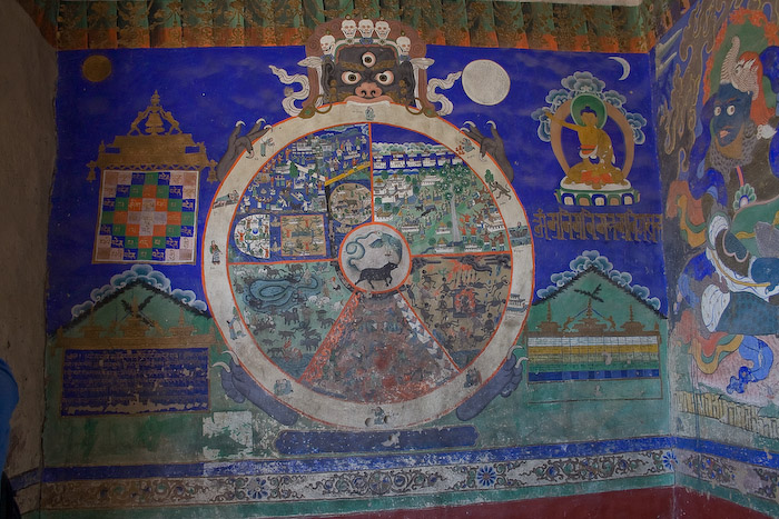 Wall painting depicting the circle of life
