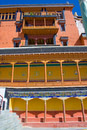 Colorful gompa decorations